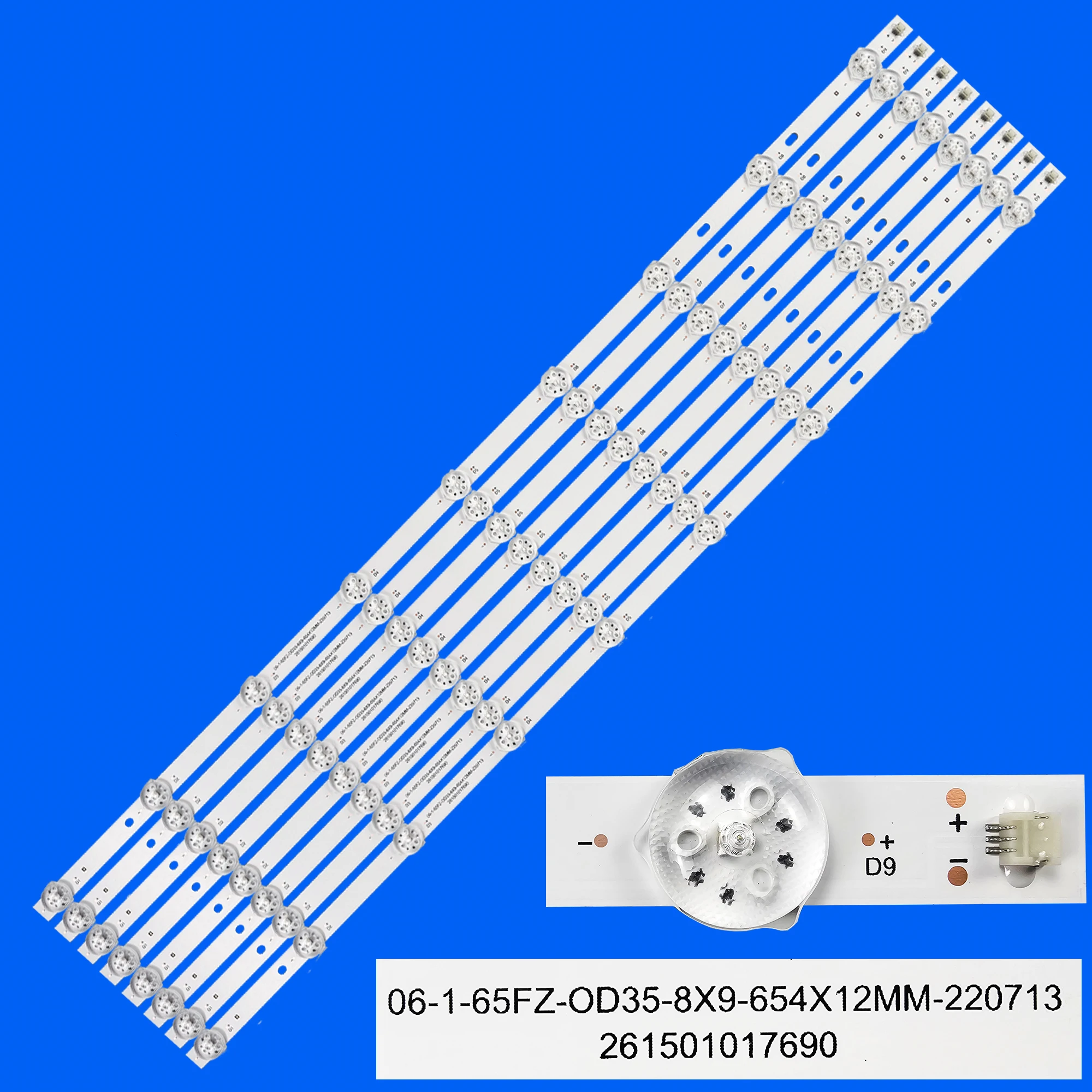 

1/2/5 Комплект светодиодной подсветки Strio 06-1-65FZ-0D35-8X9-654X12MM-220713 Для Haier 65 Smart TV S3