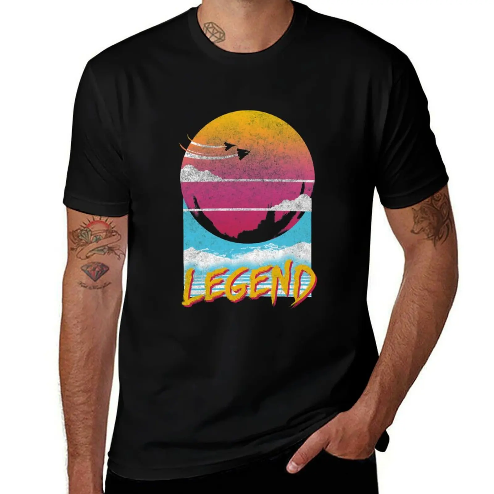 Distressed Legend T-Shirt oversized graphic tee anime stuff tees cotton t shirt men