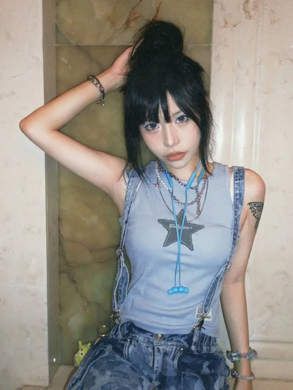 

Onalippa вышитый жилет-бретелька женский летний новый стиль красочный машинный облегающий жилет для похудения пикантная девушка интерьер топ Pure Desire