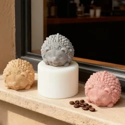 Cute Hedgehog Candle Silicone Mold 3D Hedgehog Plaster Crafts Resin Cement Casting Mold DIY Handmade Soap Candle Making Supplies