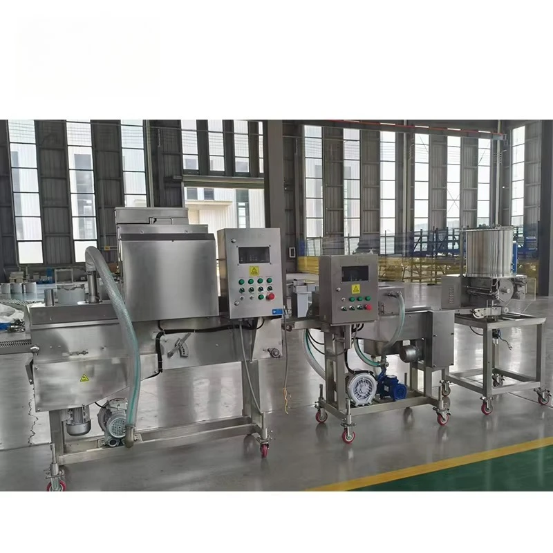 customized full‑auto patty‑line crumb‑coater high‑efficiency stainless forming‑line for integrated hamburger nugget processing