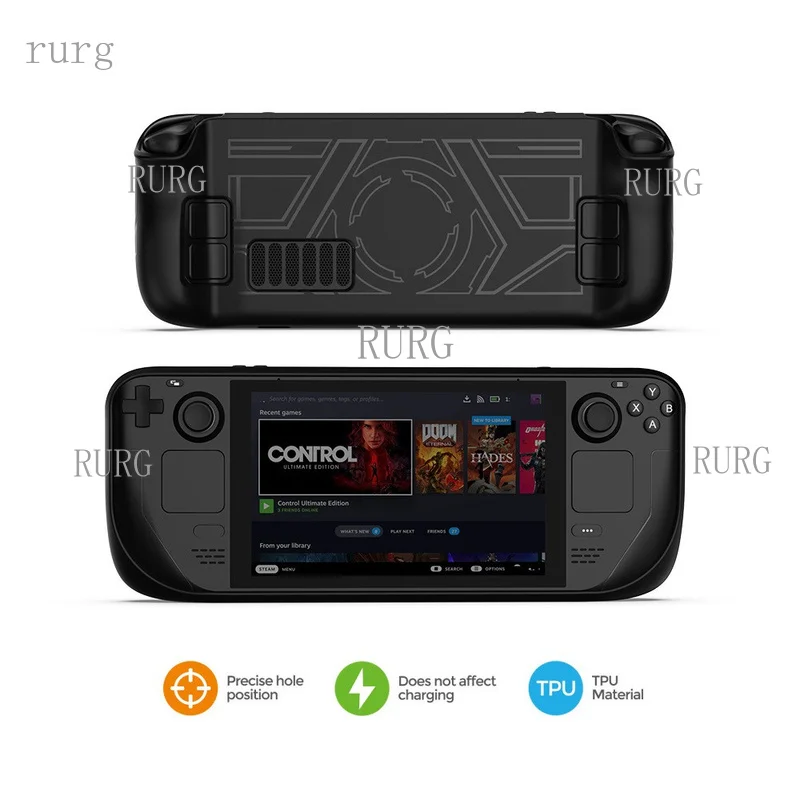 R+ – Suitable for Steam deck protective case accessories, scratch-resistant soft silicone protective cover, providing full prote