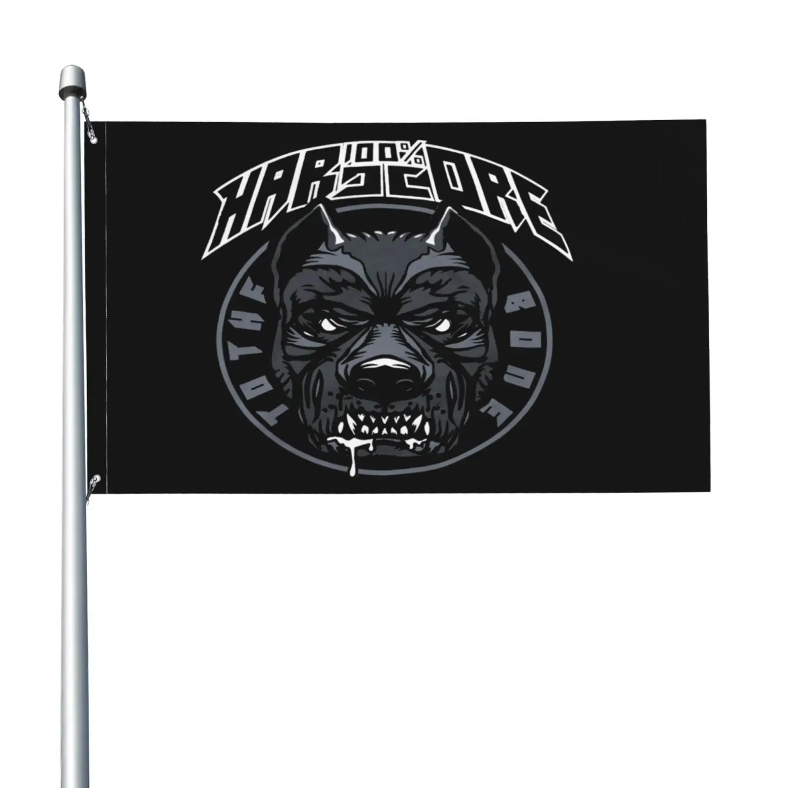 100 Hardcore Dog To The Bone Gabber Techno Flag Banner Outdoor Company Advertising Hanging Promotion