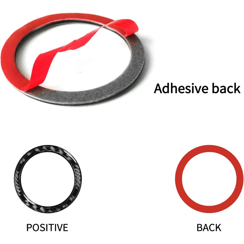 لكزس IS IS250 IS300 IS350C 2006-2012 ألياف الكربون المحرك بدء وقف زر غطاء الكسوة ملصق مائي اكسسوارات