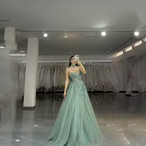 Aileen Wedding Dress Elegant Party Dresses 2025 A-line Robes De Soir&eacute;e Women Evening Dress فساتين سهرة Green Платье Вечернее