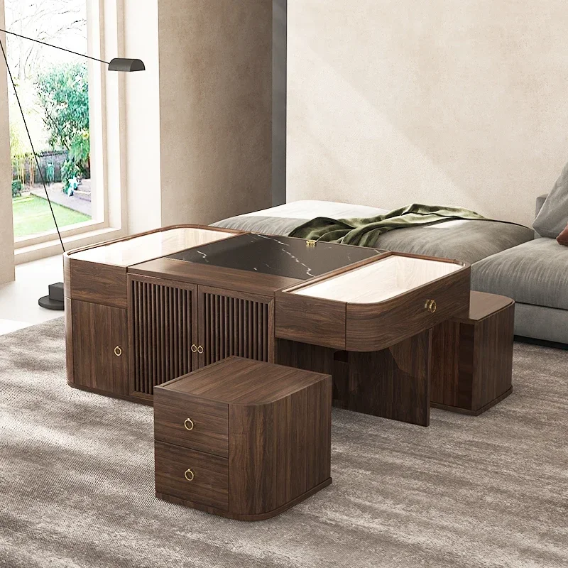 

1 Display Coffee Table Household Light Luxury Automatic Water Filling Kung Fu Tea Table Multi-Functional Storage
