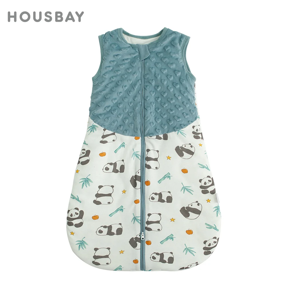 

Baby Sleeping Bag 0-18 Months Comfort Doudou Patchwork Cute Panda Printed Autumn Anti-Kick Baby Sleep Sack