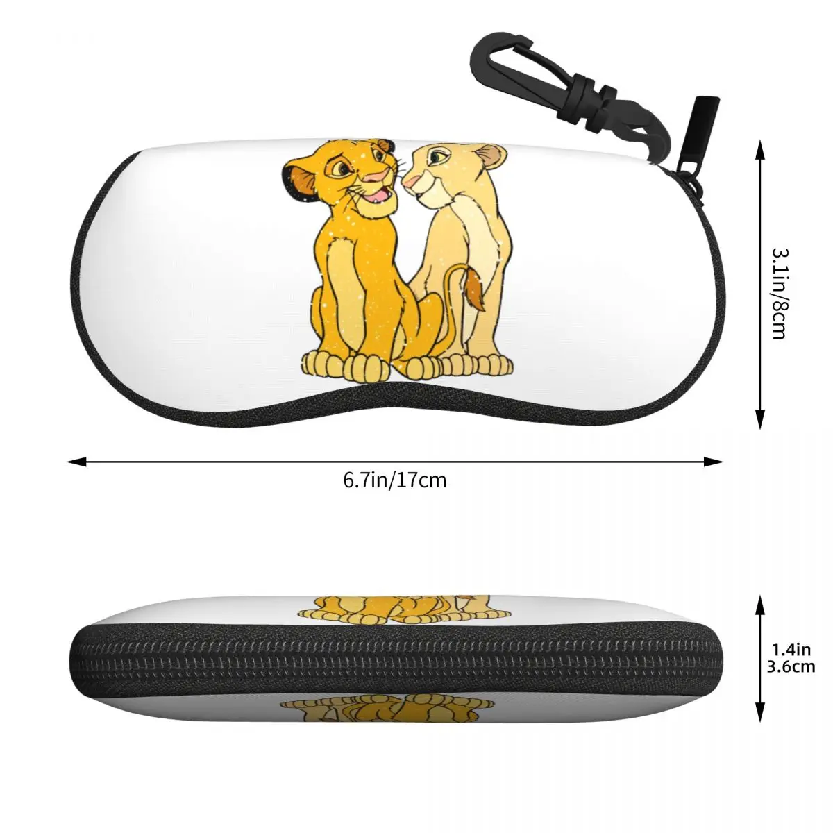 Custom Baby Nala And Simba From The Lion King Shell Eyeglasses Case Cartoon Movie Hakuna Matata  Sunglasses Box Pouch