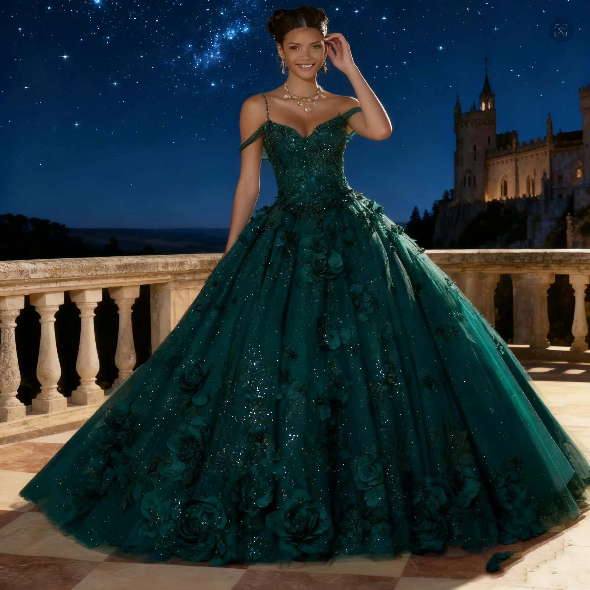 Sagemary Modern V Neck Quinceanera Dresses for Women Spaghetti Straps Lace Appliques Tulle Ball Gown Corset Customised