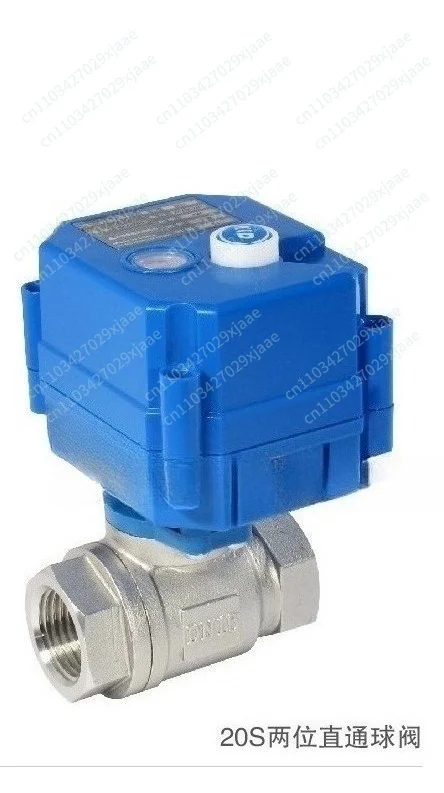 20S Stainless Steel Mini Motorized Ball Valve, Small Diameter Full Port Full Bore Electric Actuated Valve