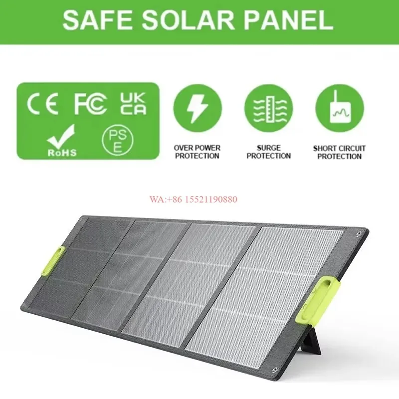 wmwmnu Fast Delivery EU Stock 200W 23% Efficiency Green Monocrystalline IP68 Waterproof Folding Solar Photovoltaic Panel