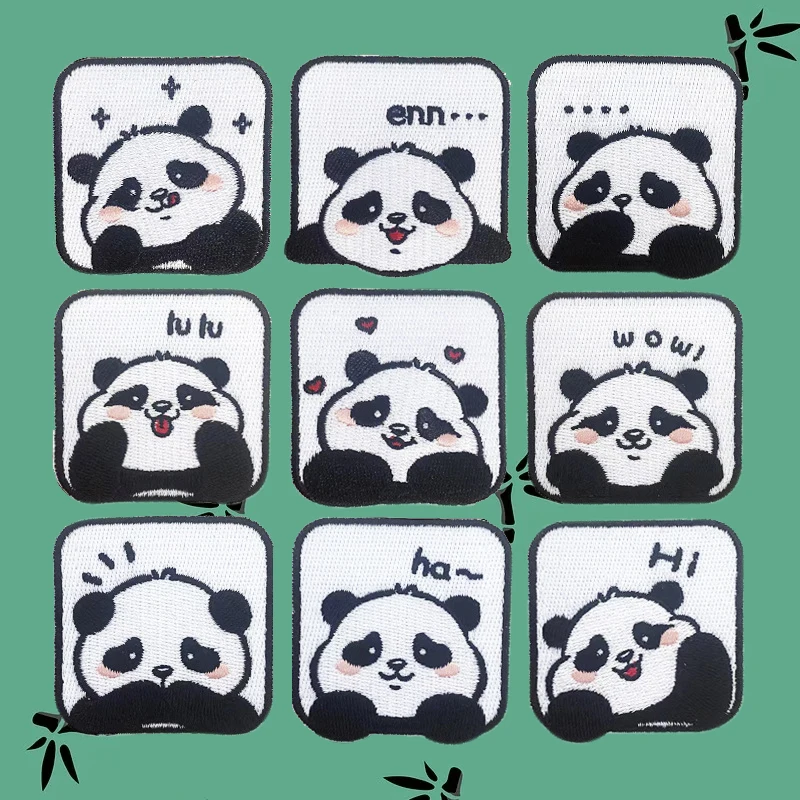 

Panda Embroidery Patch Stick-On Patches Cute Patch DIY Badges Funny Animals Patches for DIY