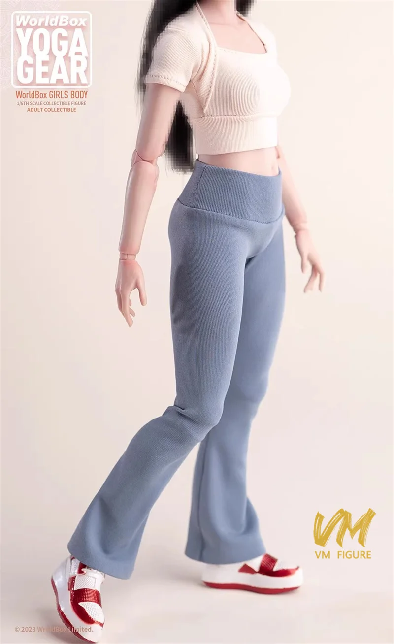 Worldbox 1/6 امرأة موضة اليوغا ملابس علوية عالية تمتد اليوغا السراويل ملابس رياضية نموذج صالح 12 "عمل الشكل دمى الجسم لعبة #6