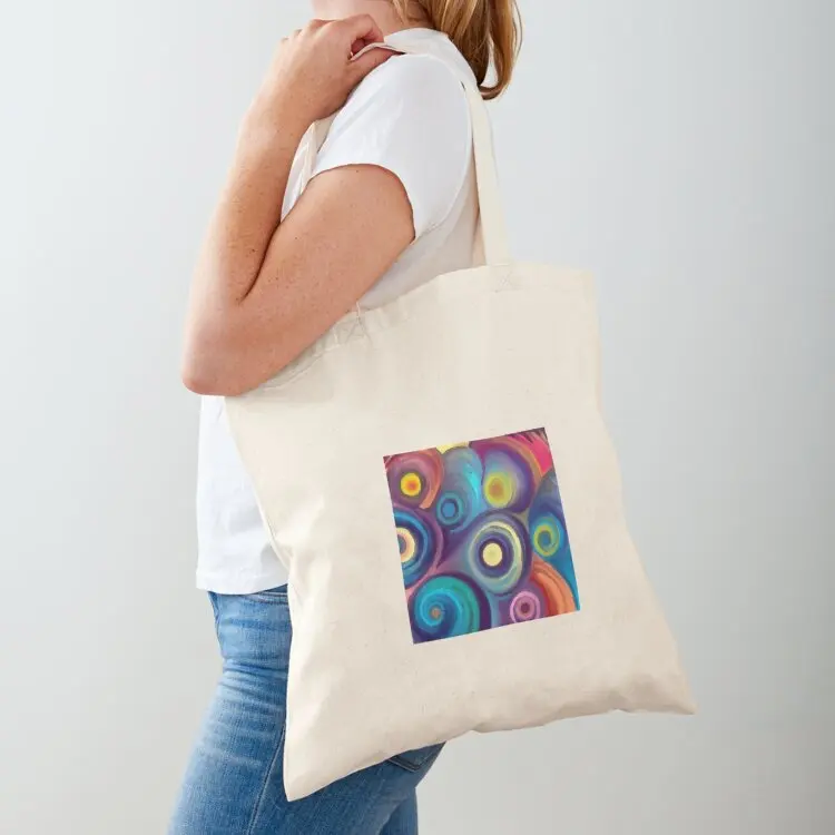 

Watercolor Circles Tote Bag Women's shopper canvas tote tote bag men's shopping trolley bag