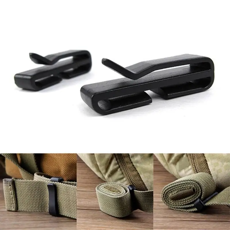 20Pcs Plastic Webbing Ending Clip Quick Slip Keeper Buckles for Backpack Bag Strap Management Easy to Use