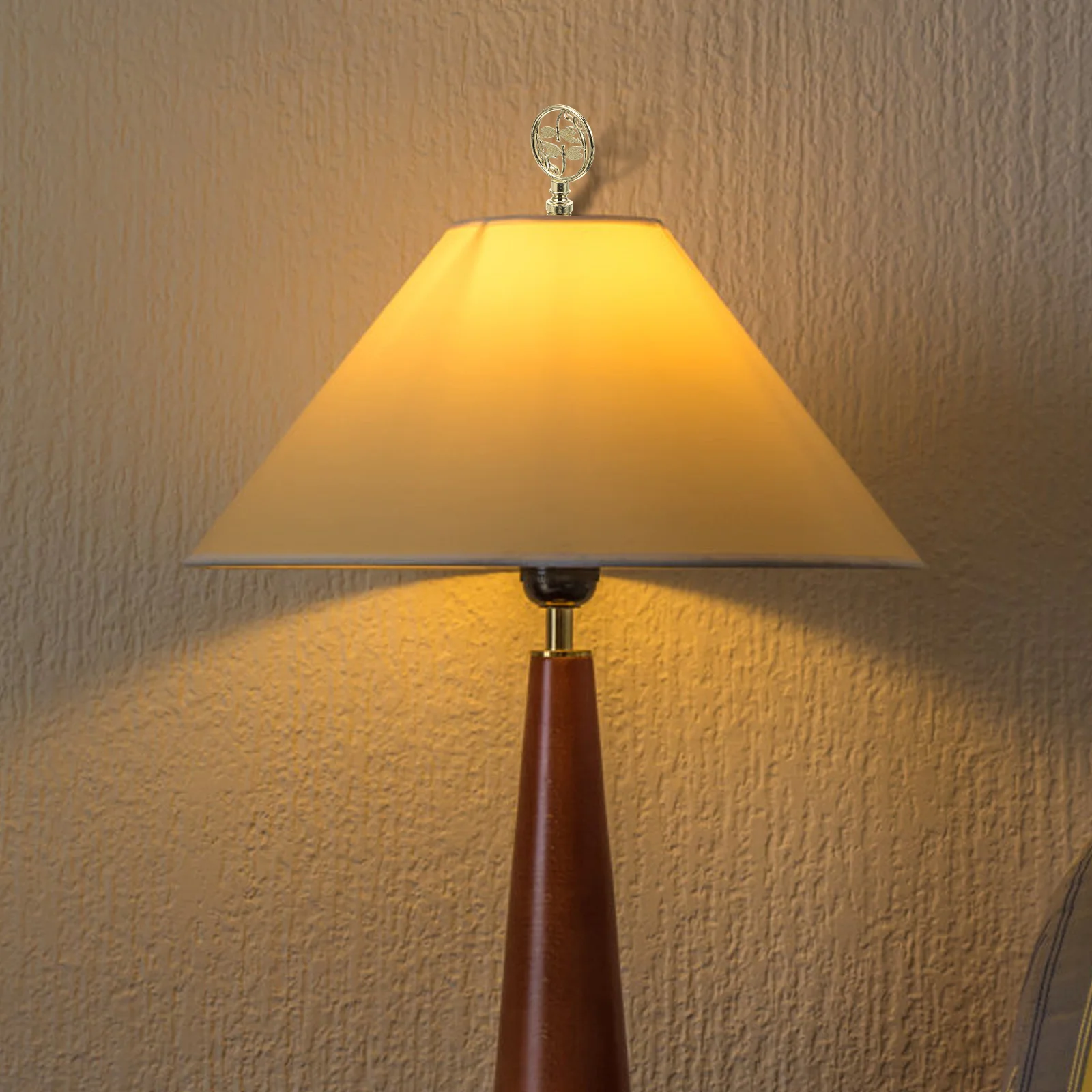 

Retro Decorative Light Knob Caps Shade Finials Metal Holders Wood Screw for Ceiling Lamps Adjustable Brightness Color