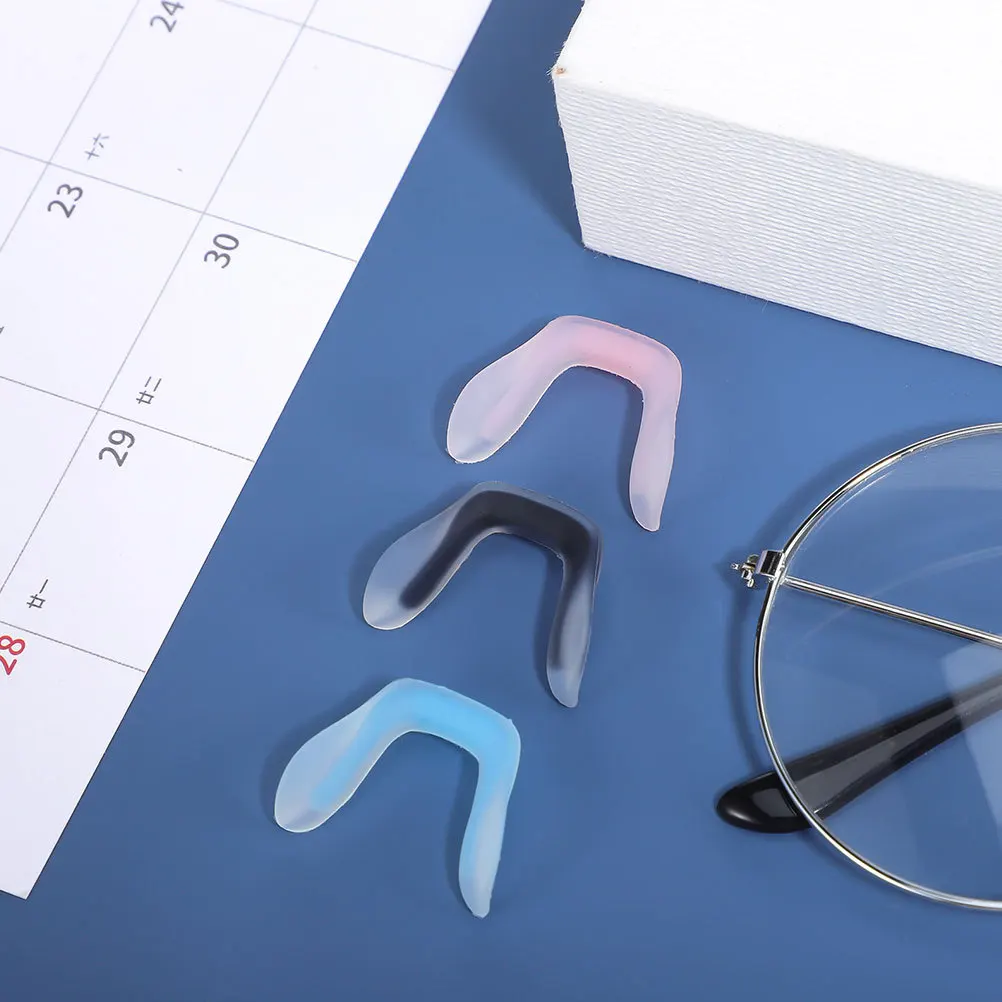 

3pcs Silicone U Shaped Nose Pads For Eyeglasses Soft Comfortable Replacement Eye Glass Support Anti-Slip Bridge Pads Repair Kit