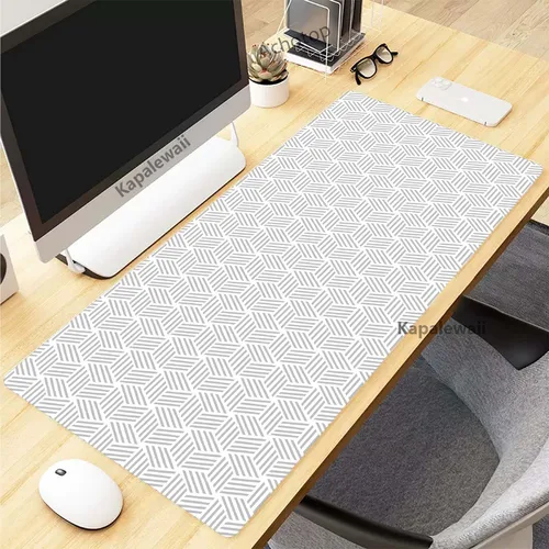 Imagen 2 del producto Alfombrilla de ratón artística con mapa topográfico en blanco y negro, alfombrilla de ratón XXL, alfombrillas de goma para teclado, accesorios de configuración para juegos, alfombrilla para ratón de 900x400mm