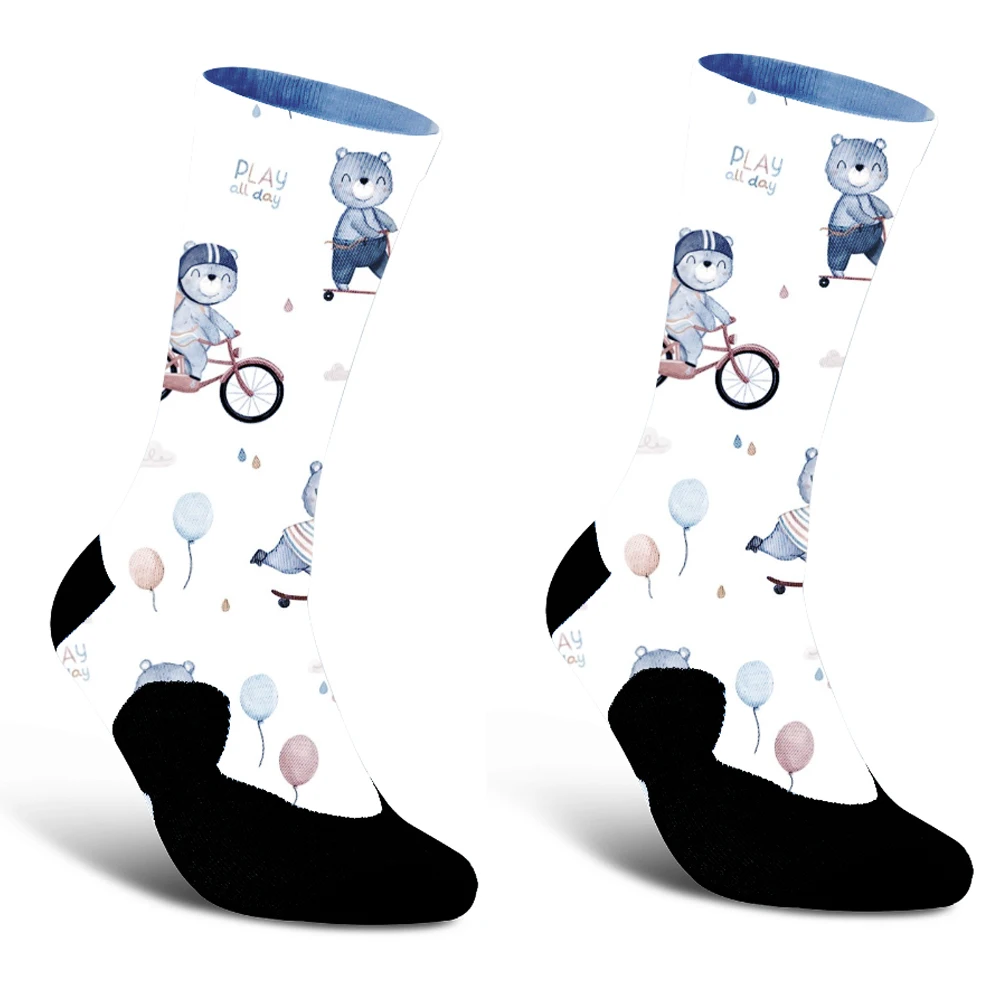 Chaussettes de cyclisme personnalisées en coton, mode AB, dessin animé créatif, couple, printemps, été, nouveau, 2024