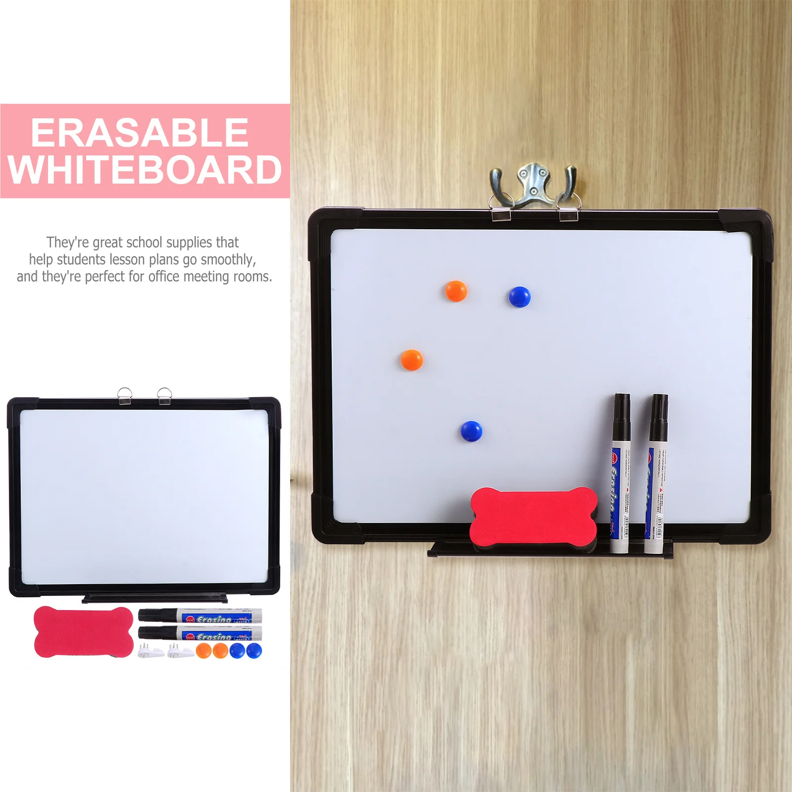 

1Set Message White Board Magnetic Whiteboard for Classroom Office Home School Lightweight Erasable Scratch Resistant