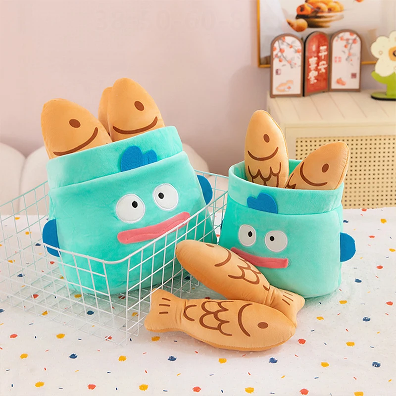 Sanrio peluche Taiyaki poisson jouet peluche Animal dessin animé pain poupée pour enfants anniversaire cadeau de noël drôle peluche pour les enfants