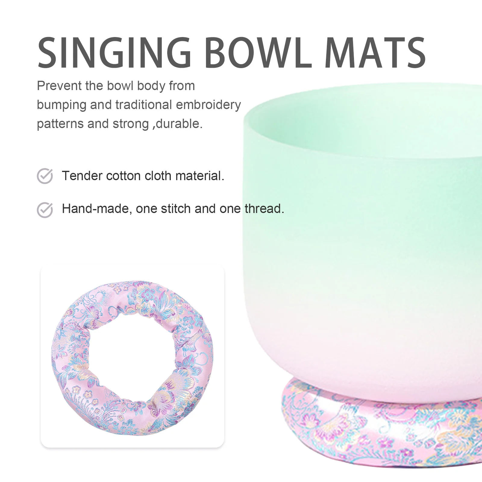 

Sound Bowl Cushion Durable Thickened Pad Protect Buddha Singing Bowl Meditation Music Cushion Portable Lightweight Protective