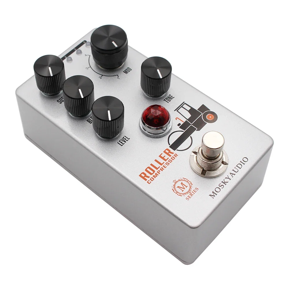 Mosky Roller Compressor Guitar Pedal,4 Modes Compress effect with Sustain/Blend/Level/Tone Button,Compressor Pedal