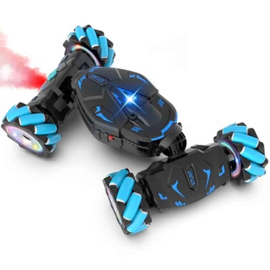 RC Stunt Cars For Outdoor Play, ABS Plastic, Red, Gesture Sensing And 360 Rotation With Drift Function