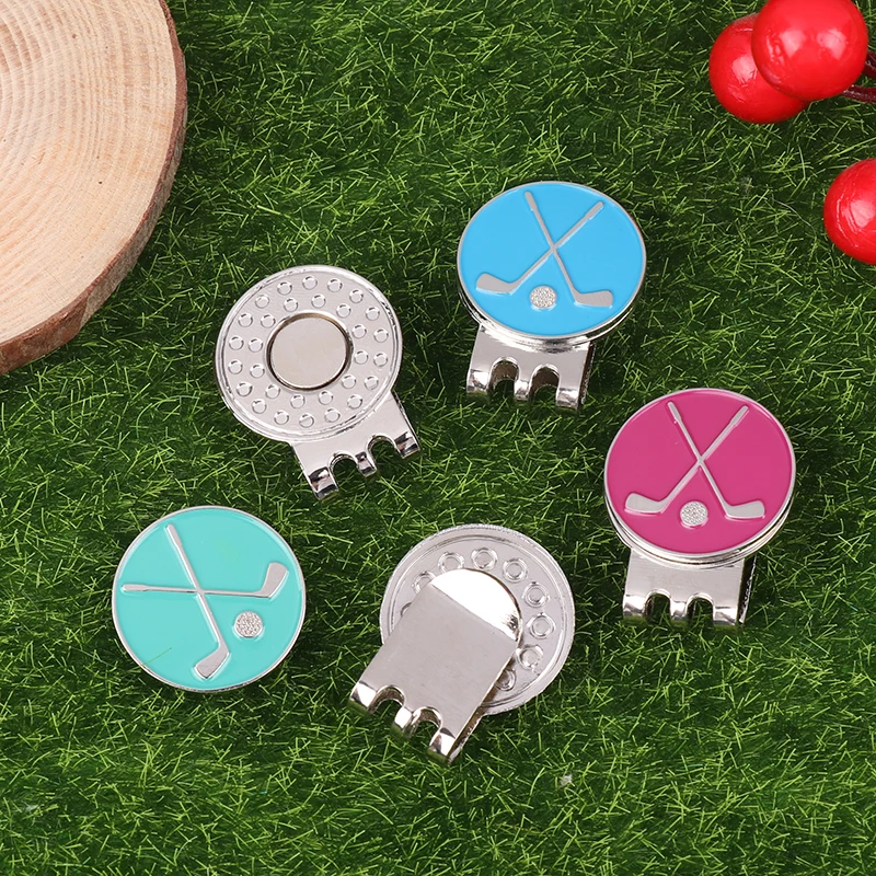 Golf Ball Marker Golf Hat Clip Magnetic Alloy Golf Ball Position Marker Removable Metal Hat Clip Accessories For Golfers