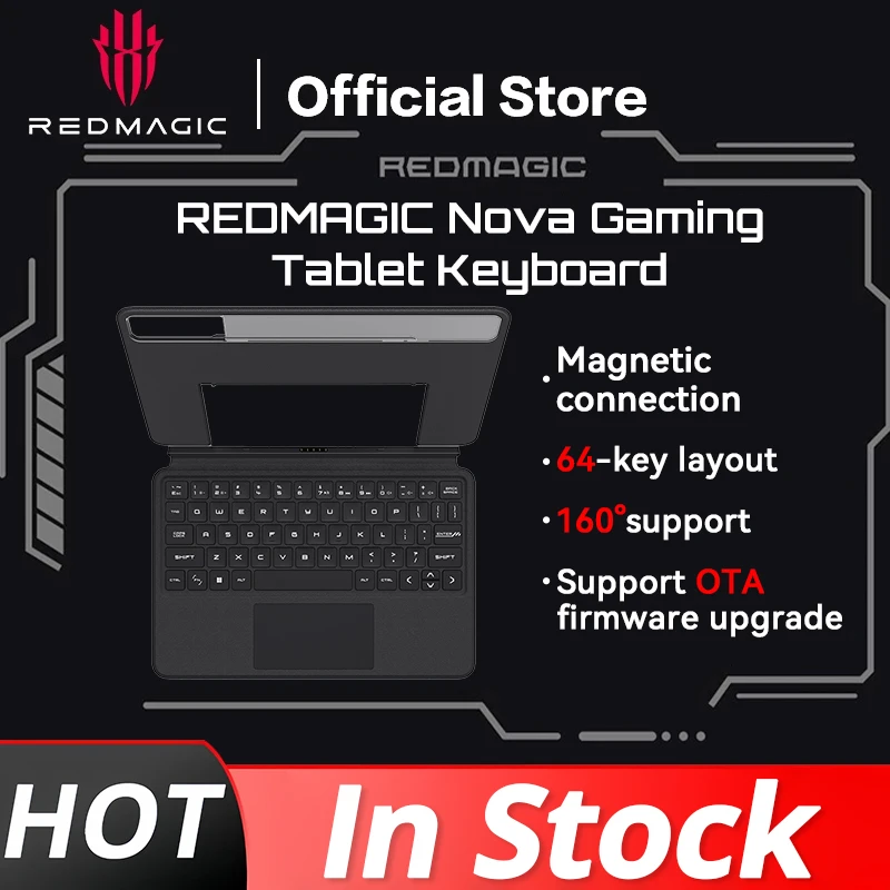 Original RedMagic gaming Tablet Pro Nova  Magnetic Smart Touch Keyboard Protection Case 64-Key Compact Layout