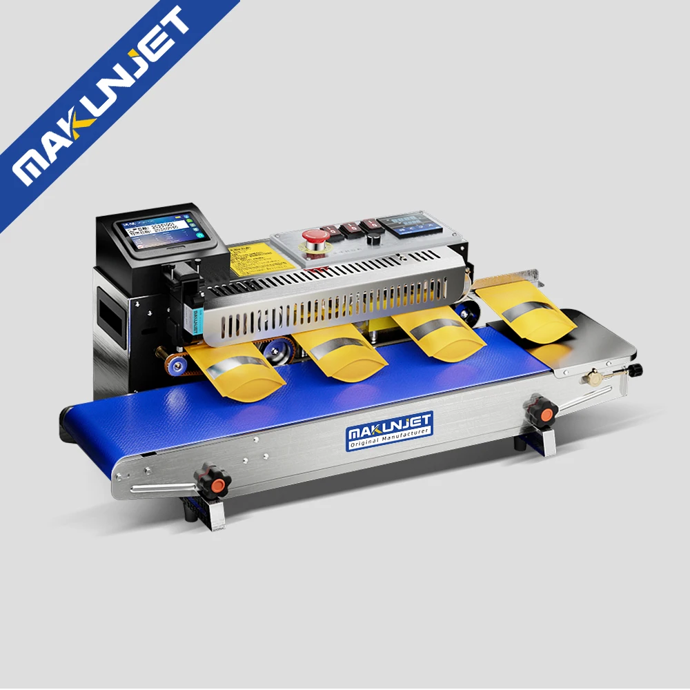 

Makunjet SP9 Industrial Sealing Coding Machine | Plastic Bag & Aluminum Foil Continuous Band Sealer Expiry Date Batch Packaging