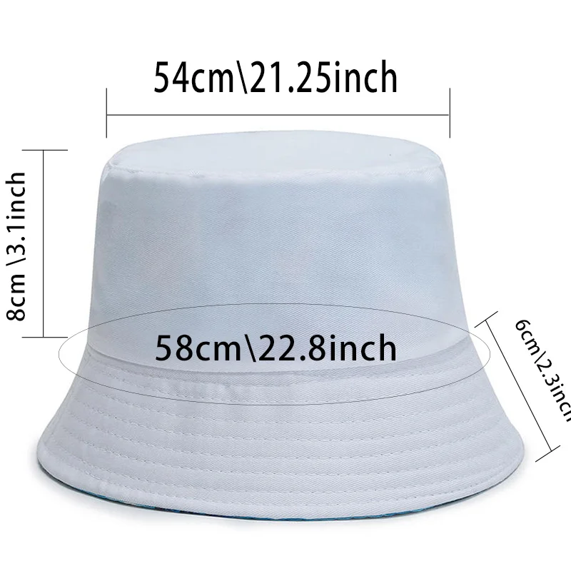 Walls Series Double Sided Fisherman Hat Big Size Fashion Hawaii Korean Autumn Hats for Men Women's Casual Panama Hat Bucket Cap