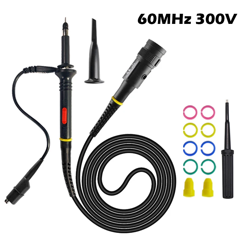 Oscilloscope Probe Kit 60MHz 1X 10X Mayitr High Precision Oscilloscope Multimeter Tester Probe Test Leads Accessories for ZT703S