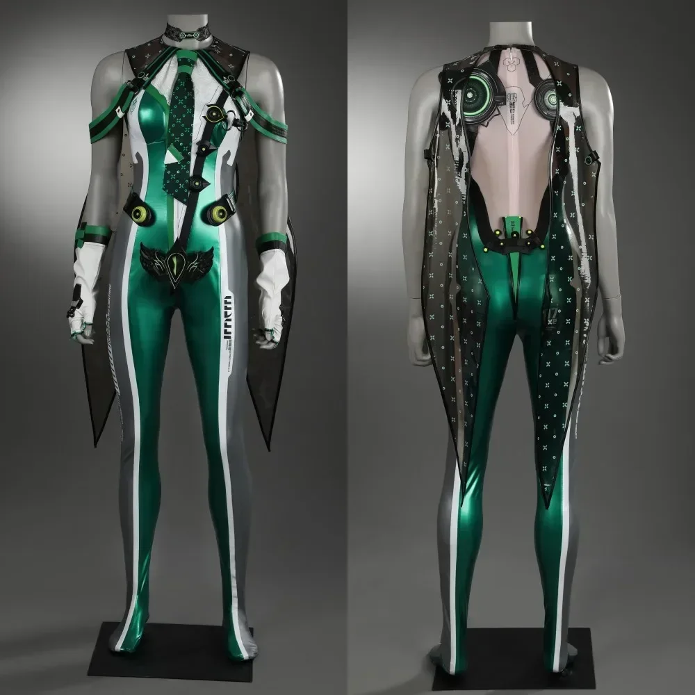 Anime Blade Eve Cosplay Costume Green Jumpsuit Accessories Outfit Full Set Halloween Christmas New Year Stellar Suit Custom Size