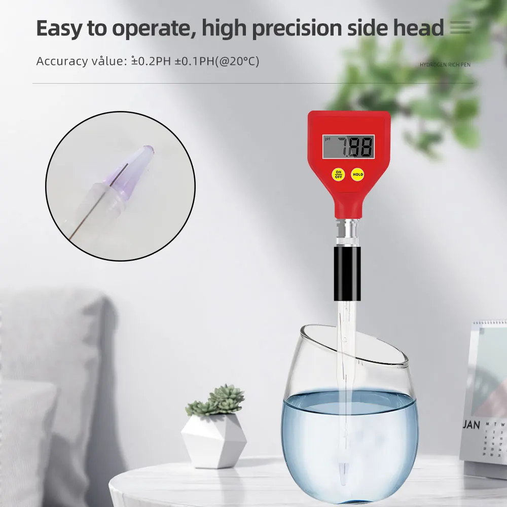 PH-98108 pH Meter Sharp glass Electrode Measuring Range 0.00 To 14.00 pH for Water Food Cheese Milk Soil pH Test  40% off