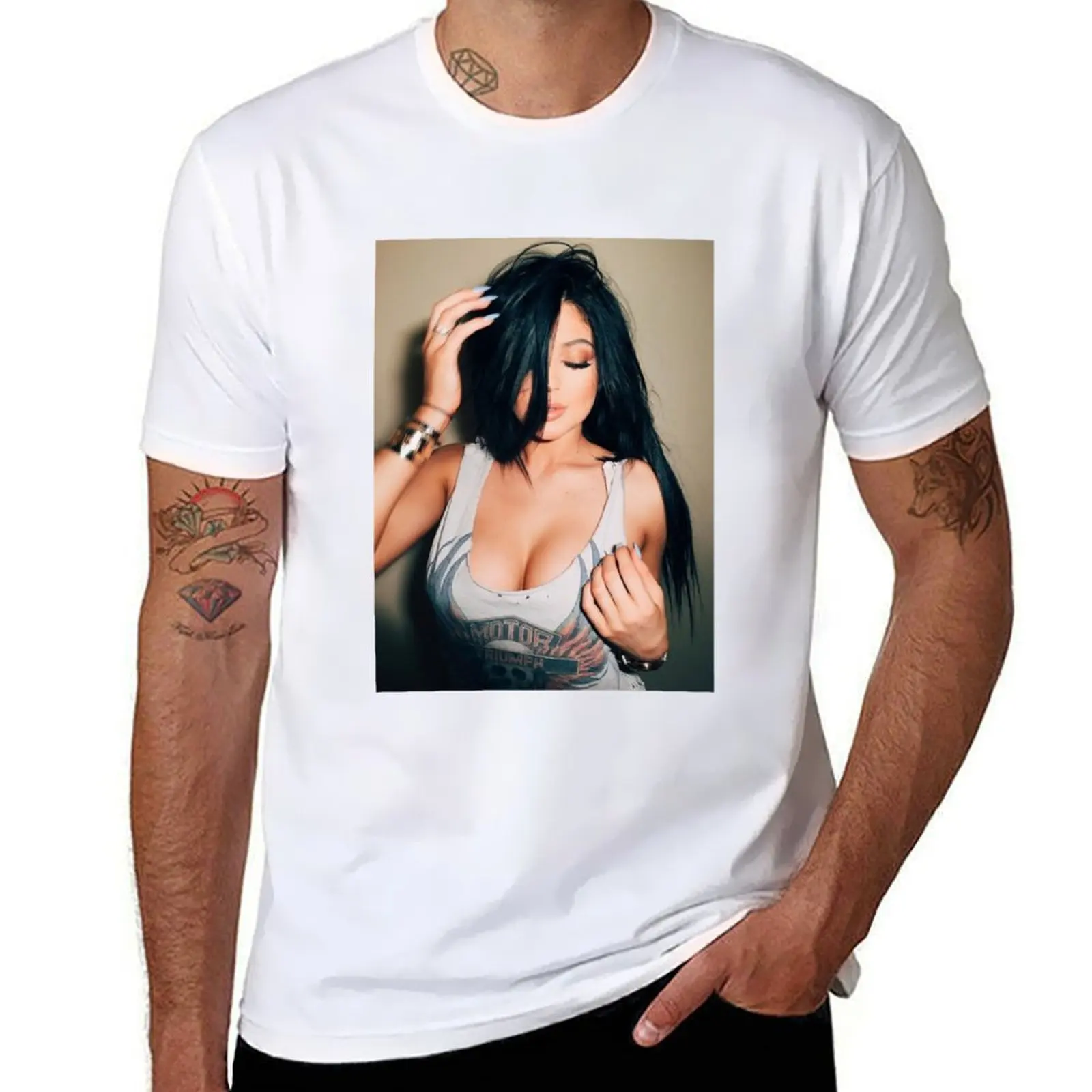 Kylie Jenner SEXY T-Shirt t shirts for man graphic tees man t shirts for men casual T-Shirt