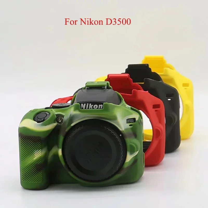 Voor Nikon D3300 D3400 D3500 D5300 D7000 D7100 D7200 D7500 Cameratas Siliconen Hoes Beschermrubberen Behuizing Zachte Hoes