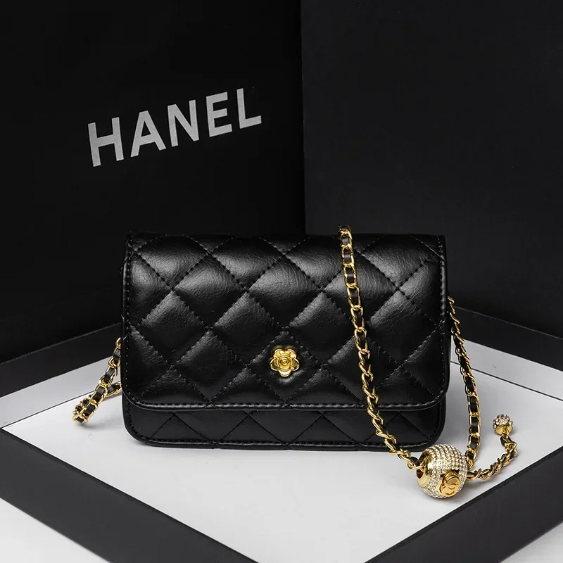 Fang Fat Little Golden Ball Bag Bag borsa da donna di nuova moda Little Xiangfeng Lingge Chain Bag borsa a tracolla a una spalla