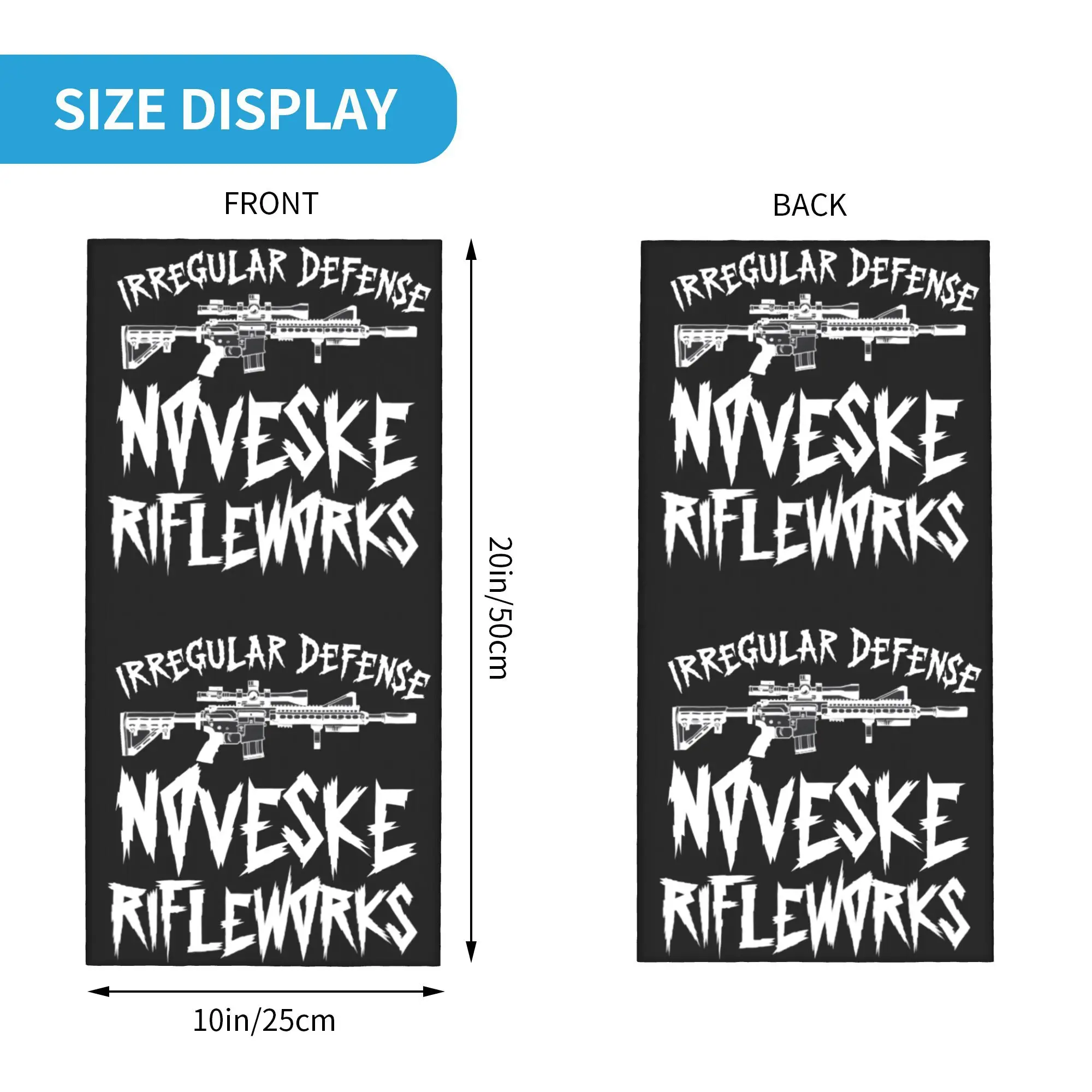 Noveske Rifleworks-Pañuelo táctico para fanáticos del ejército, polaina para el cuello, bufanda envolvente estampada, máscara facial para montar para hombres, mujeres y adultos, lavable