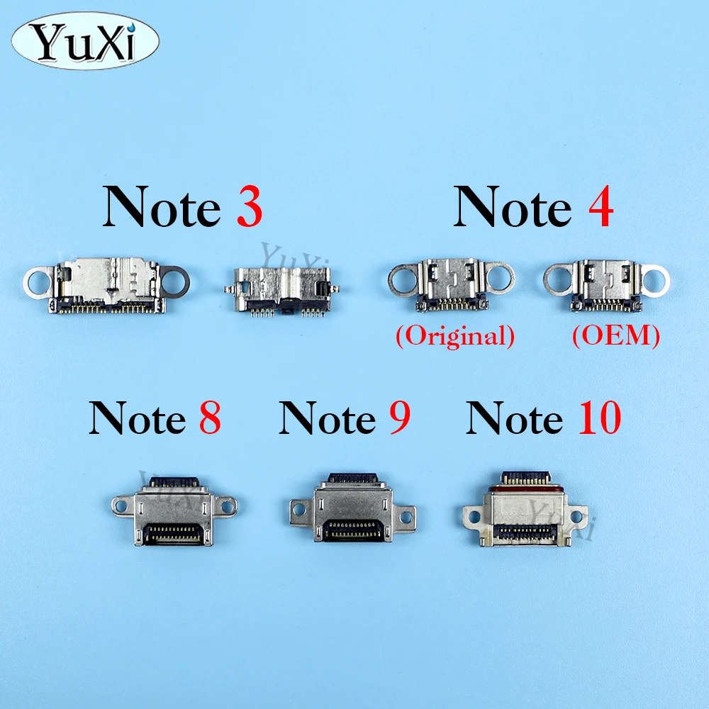 2Pcs Charger USB Charging Port Dock Connector For Samsung Note 3 Note 4 Note 8 Note 9 Note 10 Tail Plug Socket