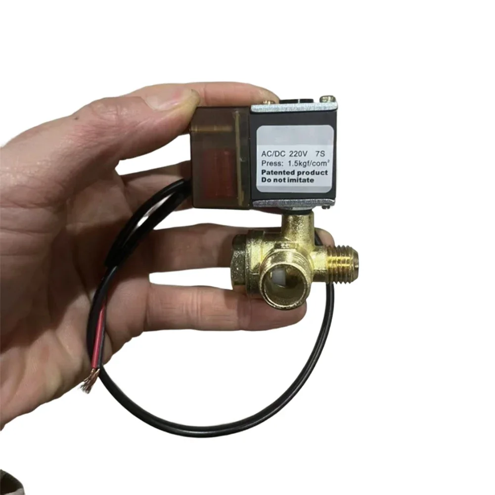 Pump Solenoid Valve for Air Compressors with Power Off Exhaust Bleed Valve and Check Valve for Efficient and Quiet Performance