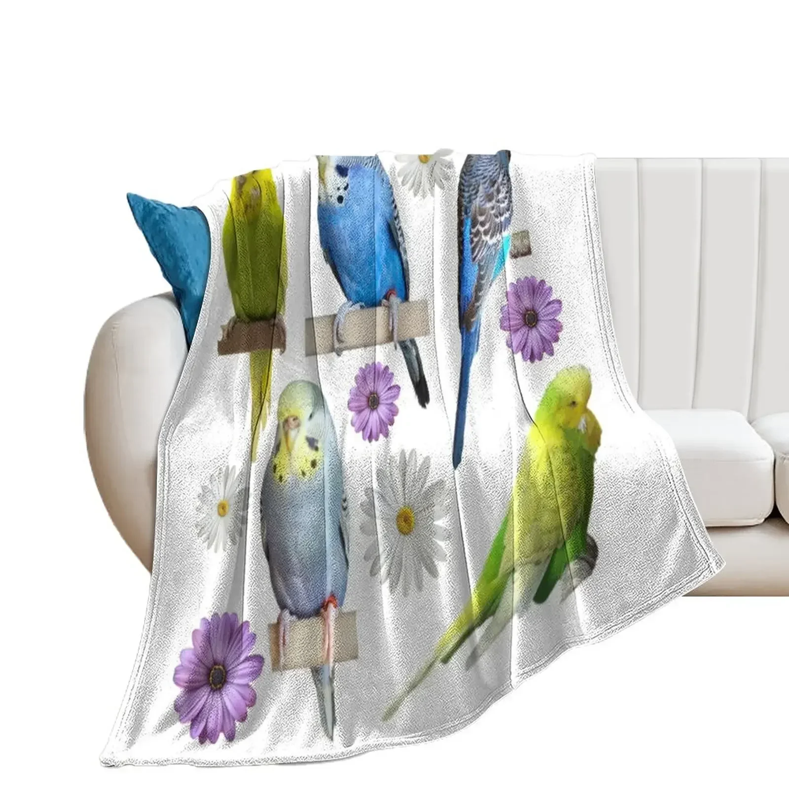 Budgies the beatiful pets. For parakeet lovers Throw Blanket Stuffeds Cute Blankets