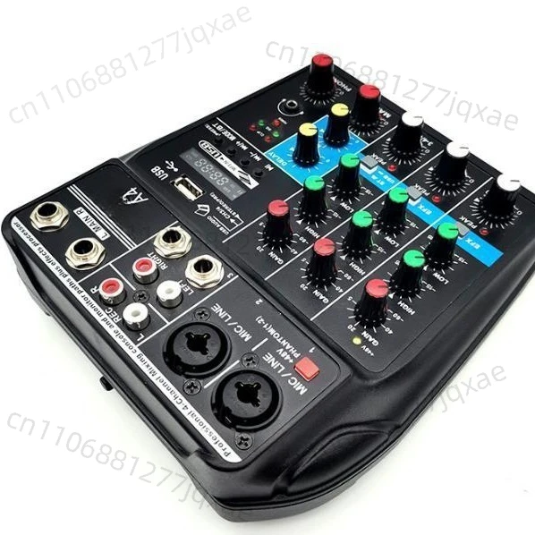 

A4 4-way small microphone digital mixer dj live KTV microphone recording effect device