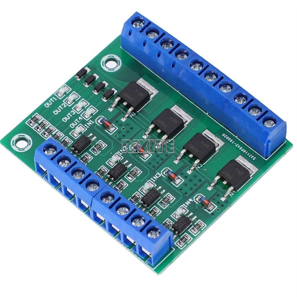 MOS FET F5305S 4 Channels Pulse Trigger Switch Controller PWM Input Steady for Motor LED 4 Way 4ch 4 way Diy Electronic Module