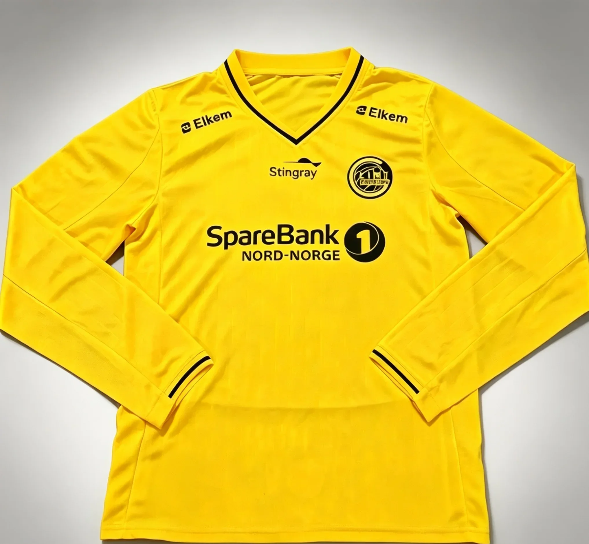 2026 New Bright Yellow V Neck Long Sleeve Football Jersey, Unisex Double Trim Collar Soccer Shirt Quick Dry Sports Training Top