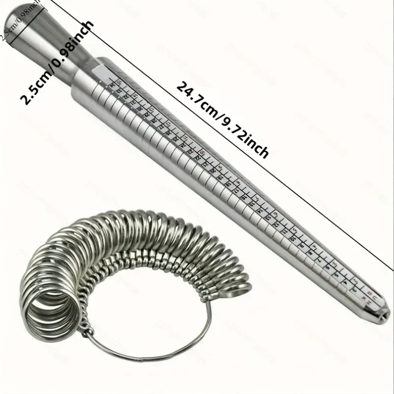 1 шт., инструмент для измерения размера металлического кольца, профессиональный измеритель размера пальца со стандартами HK/US/EU для изготовления ювелирных изделий, прецизионные аксессуары