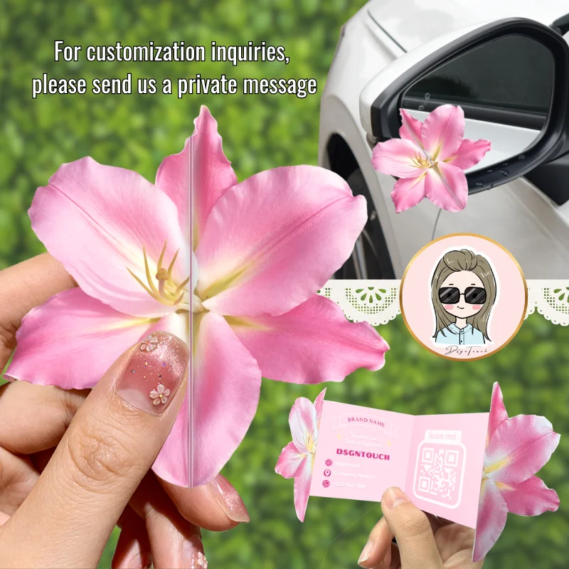 

Custom Shaped Business Cards Made of 200/250g Paper 200/500 pcs Flower Shape for Car Mirror Flyers DIY Folding by DSGNTOUCH