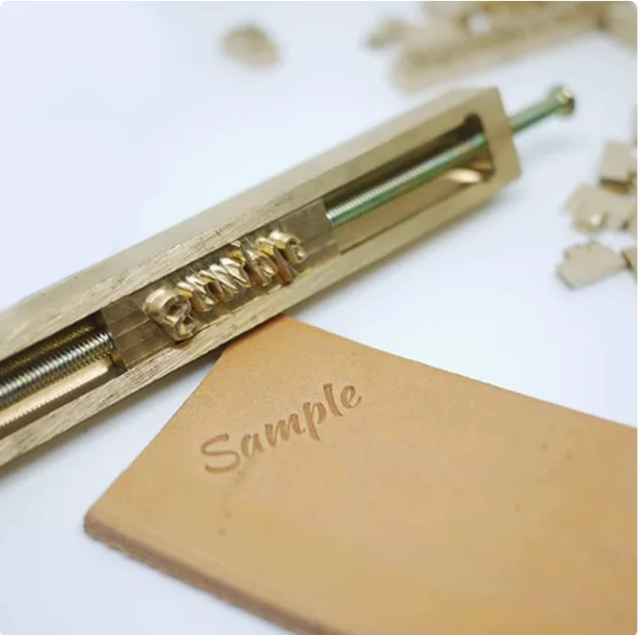 1cm Tall Brass Mold Hot Stamping A to Z 26 Alphabets Copper Mold  +  Clamp Holder