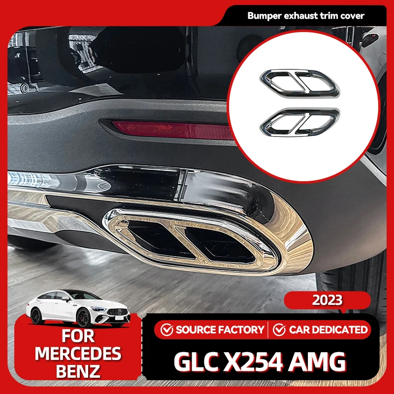 

Interior Mouldings For Mercedes Benz GLC Class X254 2023-UP GLC260 GLC300 AMG Rear Bumper Exhaust Cover Trim Muffler Quad Tip Ai