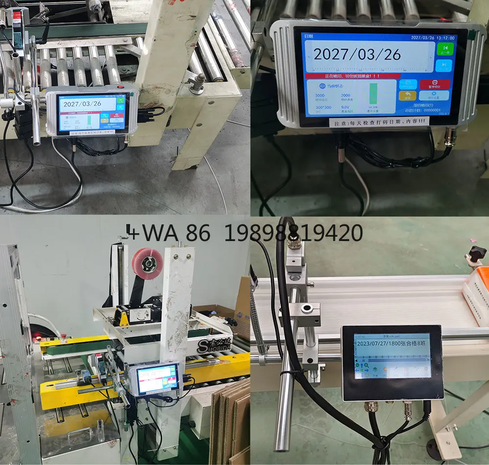 

Plastic Bottle Expiry Date Lot Number Printing Machine Inkjet Printer with Nozzle Heads Online Batch Coding